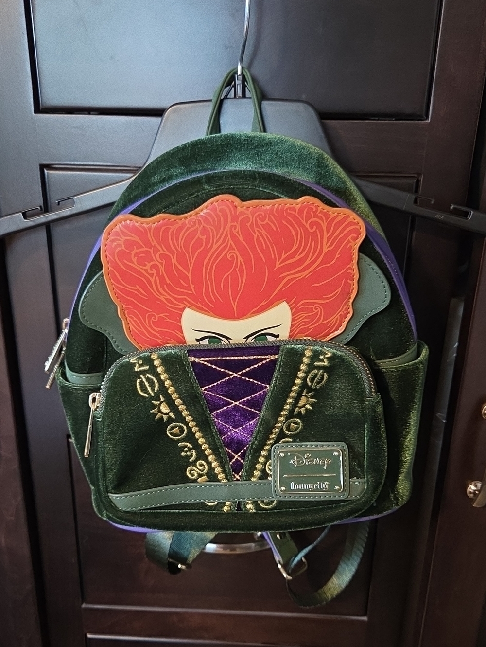 Loungefly Disney Hocus Pocus Velvet Cosplay Winifred Sanderson Mini Backpack